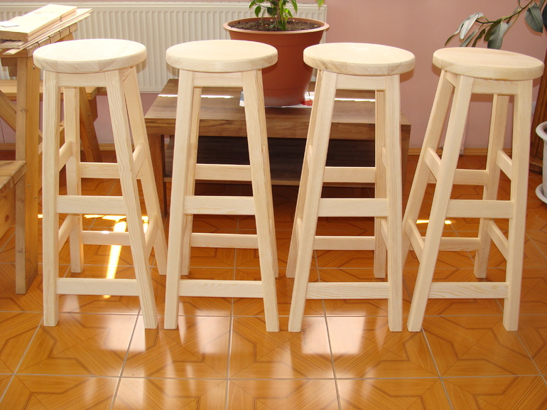 Wooden bar stool