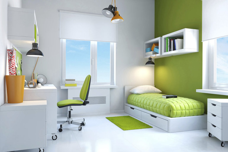 Teenager girls room interior options