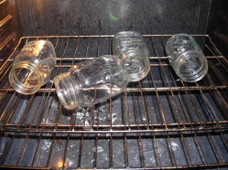 Frying cans in a gas oven