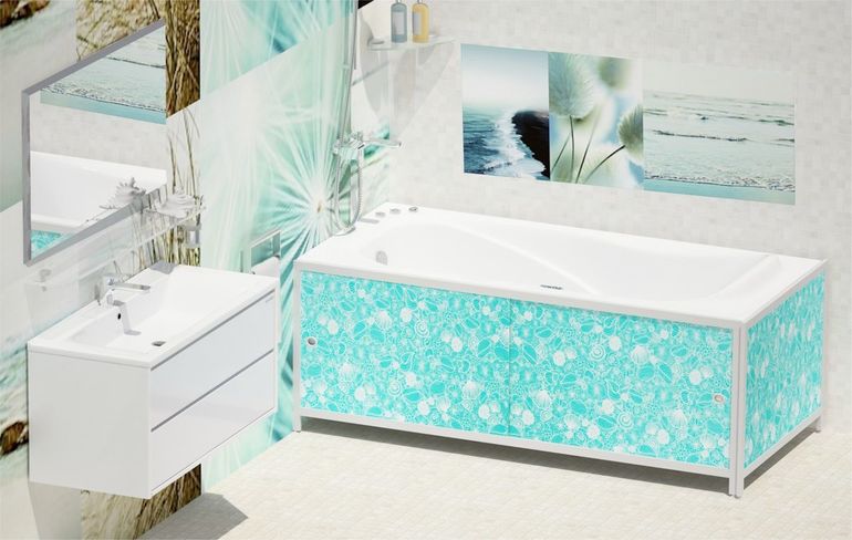 Écran décoratif pour le bain