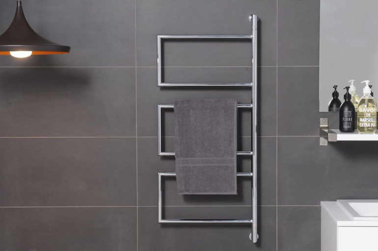 Water heated towel rail